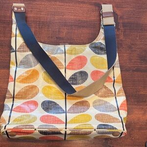 Orla Kiely Multicolor Leaf Print Shoulder Bag